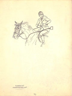 Original-Bleistiftzeichnung von 1944 aus Hi, Guy! Das Cinderella-Pferd von Paul Brown, 4