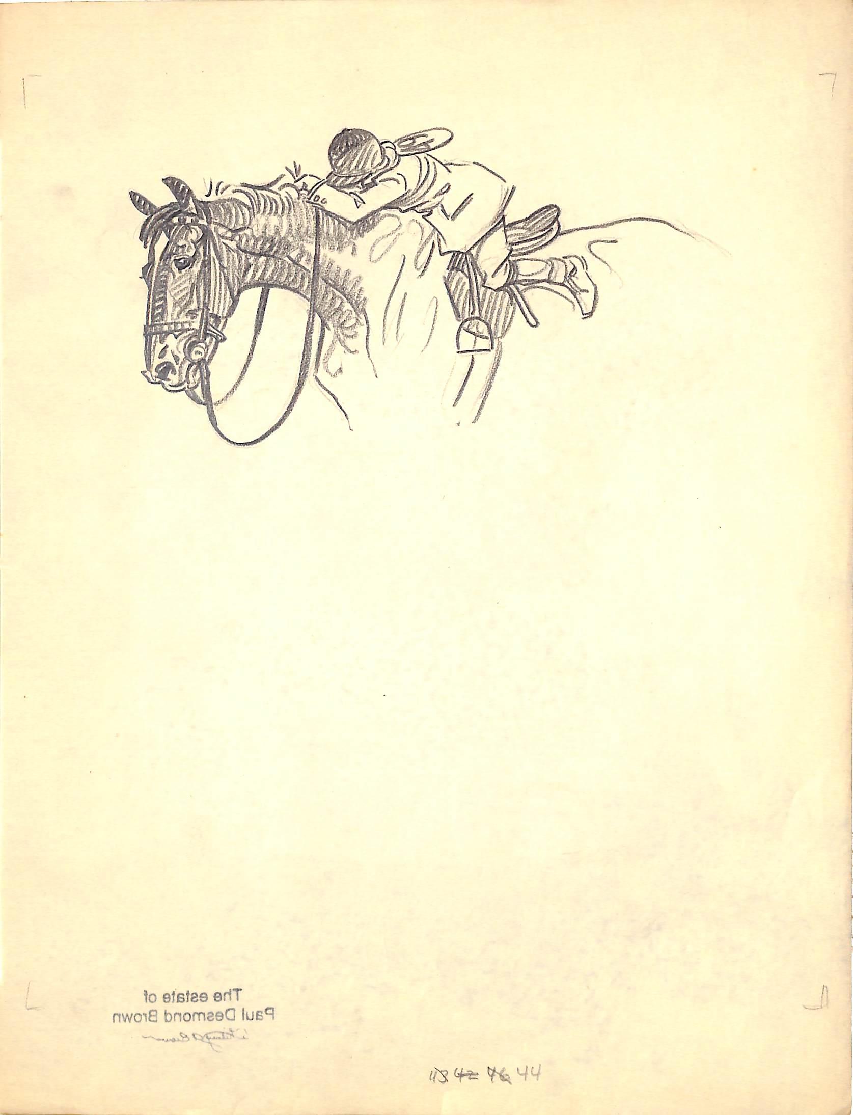 Original 1944 Pencil Drawing From Hi, Guy! The Cinderella Horse By Paul Brown 5