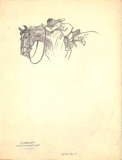 Original-Bleistiftzeichnung von 1944 aus Hi, Guy! Das Cinderella-Pferd von Paul Brown, 5