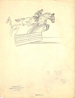 Original-Bleistiftzeichnung von 1944 aus Hi, Guy! Das Cinderella-Pferd von Paul Brown 7