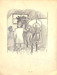 Original-Bleistiftzeichnung von 1944 aus Hi, Guy! Das Cinderella-Pferd von Paul Brown, 10
