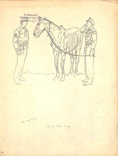 Original-Bleistiftzeichnung von 1944 aus Hi, Guy! Das Cinderella-Pferd von Paul Brown 11