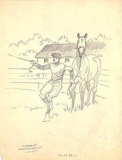 Vintage Original 1944 Pencil Drawing From Hi, Guy! The Cinderella Horse By Paul Brown 15