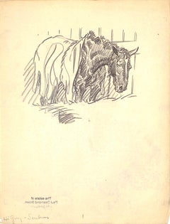 Original-Bleistiftzeichnung von 1944 aus Hi, Guy! Das Cinderella-Pferd von Paul Brown, 19. Jahrhundert