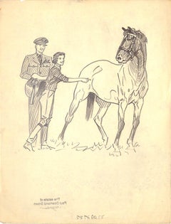 Original-Bleistiftzeichnung von 1944 aus Hi, Guy! Das Cinderella-Pferd von Paul Brown 21