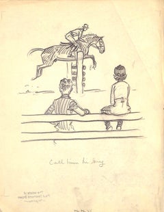 Original-Bleistiftzeichnung von 1944 aus Hi, Guy! Das Cinderella-Pferd von Paul Brown 25