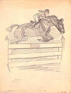 Retro Original 1944 Pencil Drawing From Hi, Guy! The Cinderella Horse By Paul Brown 34