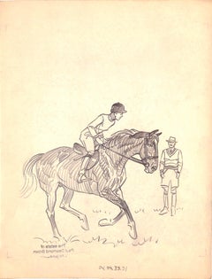 Original-Bleistiftzeichnung von 1944 aus Hi, Guy! Das Cinderella-Pferd von Paul Brown, 37