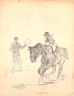 Vintage Original 1944 Pencil Drawing From Hi, Guy! The Cinderella Horse By Paul Brown 38
