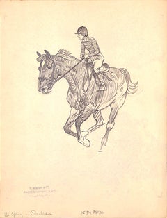 Original-Bleistiftzeichnung von 1944 aus Hi, Guy! Das Cinderella-Pferd von Paul Brown, 39