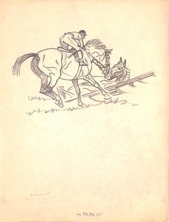 Original-Bleistiftzeichnung von 1944 aus Hi, Guy! Das Cinderella-Pferd von Paul Brown, 41