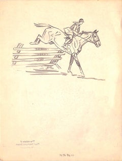 Original-Bleistiftzeichnung von 1944 aus Hi, Guy! Das Cinderella-Pferd von Paul Brown, 42