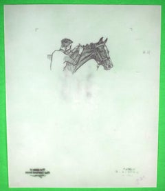 Vintage Paul Brown Polo Pencil On Acetate Drawing #13