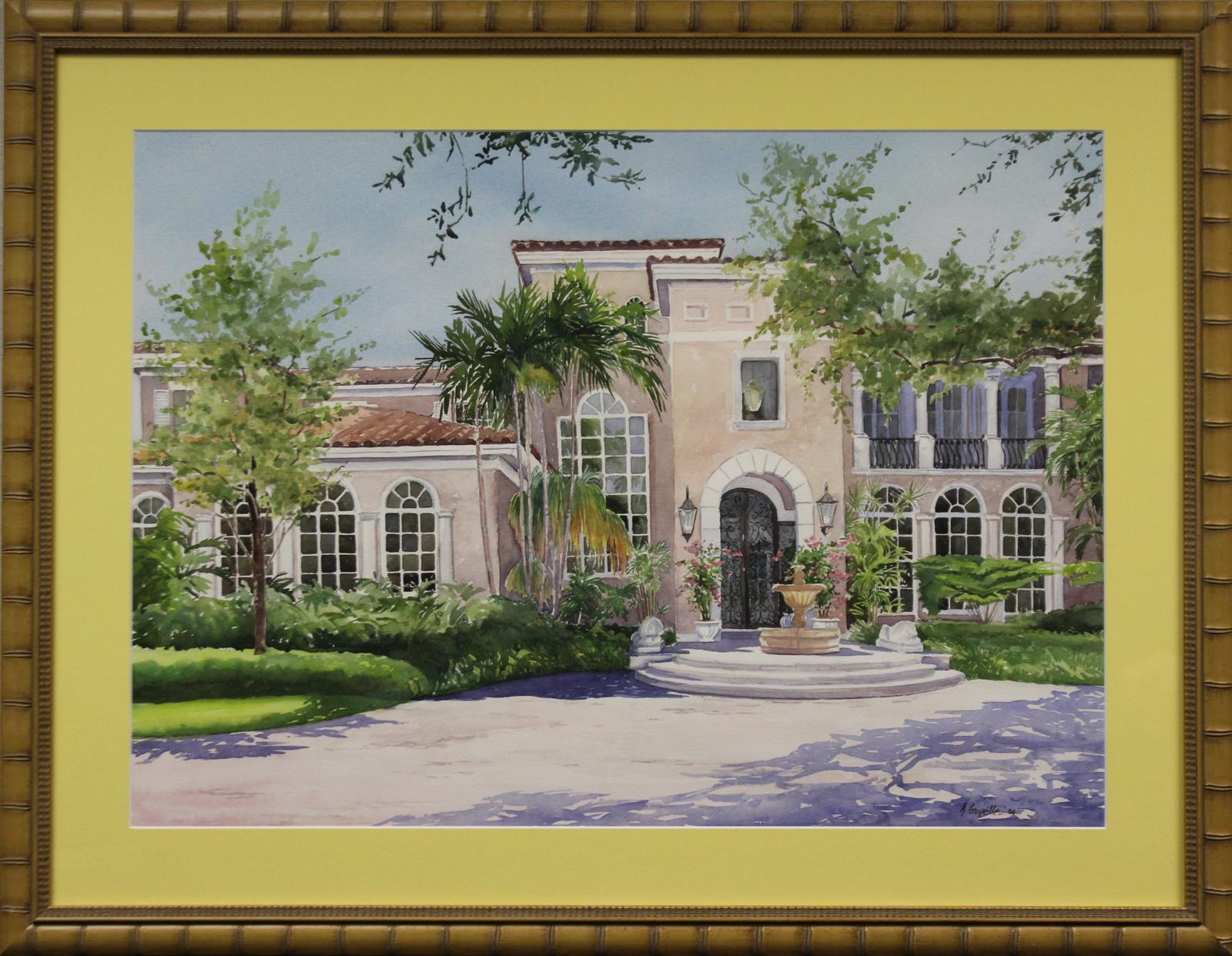 "Palm Beach Villa" - Art by A. Goyette