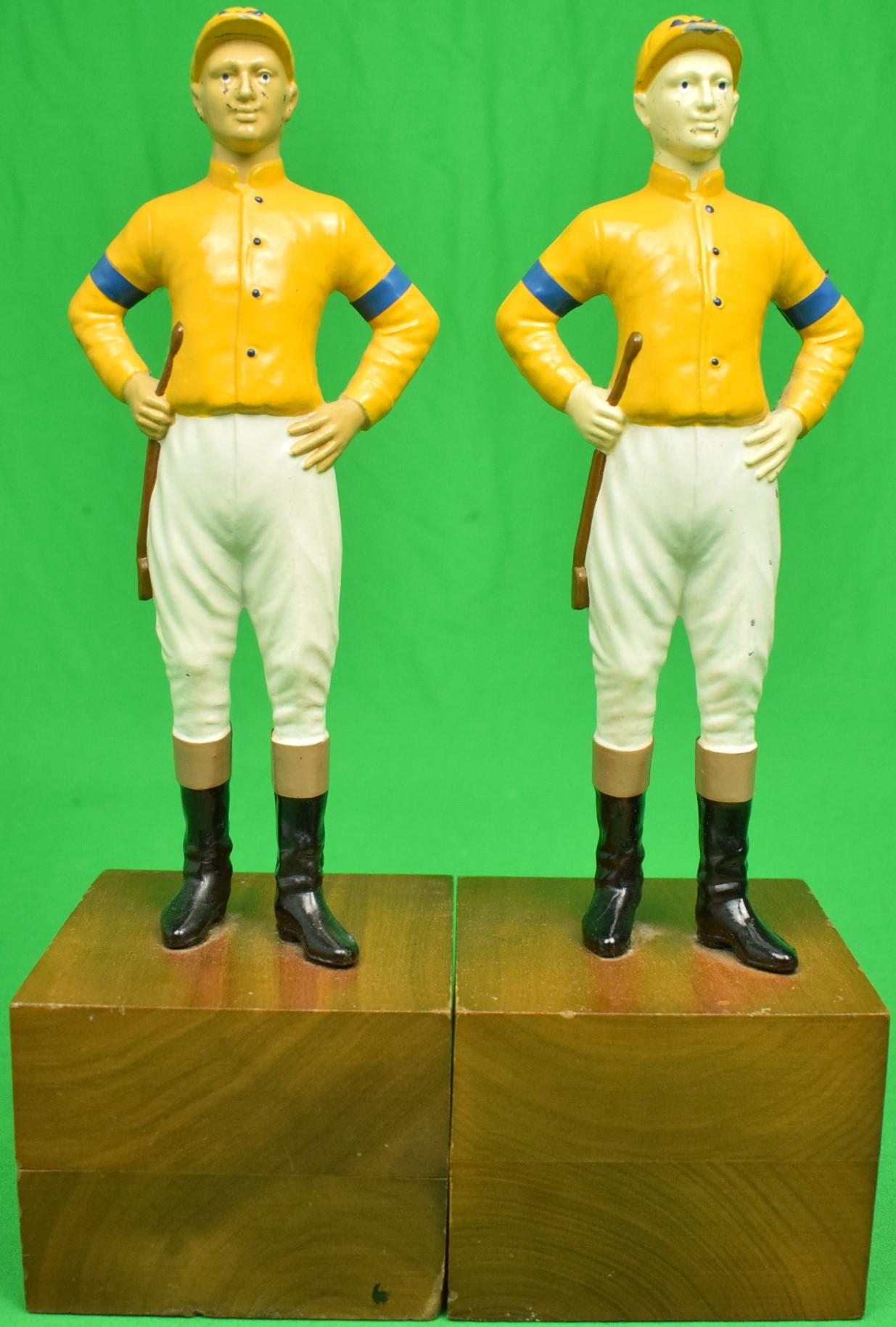 Pair of "21" Club New York Jockey Bookends - Art by Unknown