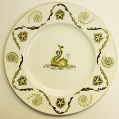 Assiette "Laurence Whistler 'Dolphin' Wedgwood (Barlaston)