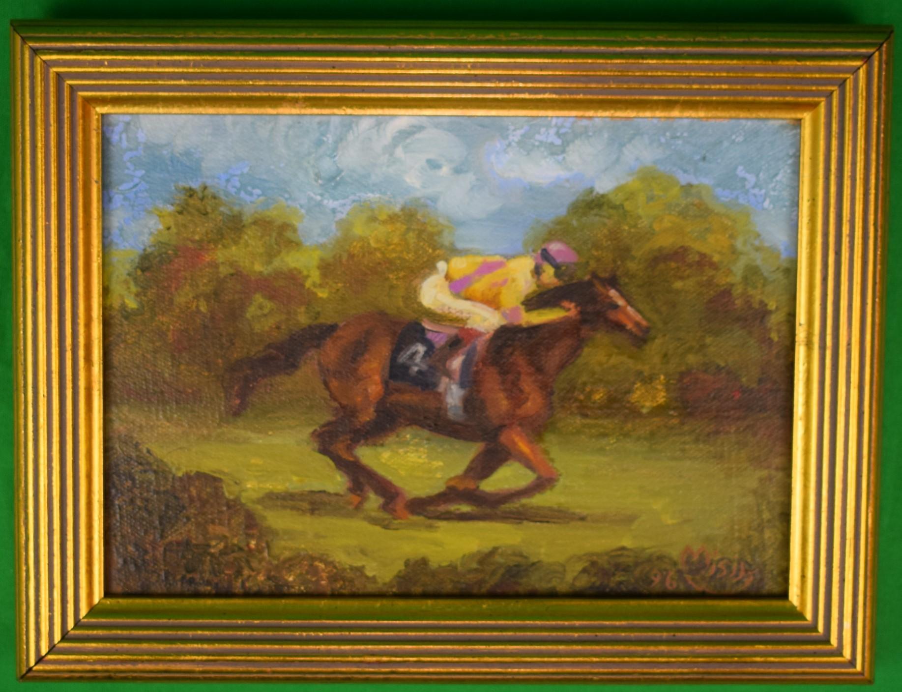 Art Sz: 4 3/4"H x 6 3/4"W

Frame Sz: 6 1/2"H x 8 5/8"W

w/ Misia Broadhead Studio Middleburg, VA label on verso

MISIA BROADHEAD was born in Washington D.C. and grew up in Italy, in Rome and Tuscany. Italy was a great source of inspiration for her