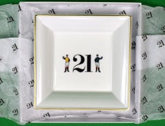 Vintage The "21" Club French Porcelain Limoges Jockey Ashtray (New w/ Box)