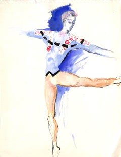 Vintage "Lanvin Paris Ballet Dancer c1950s Artwork"