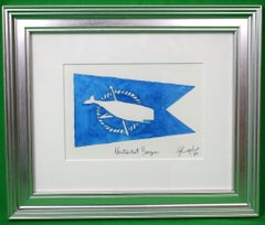 "Nantucket Whale Burgee" Watercolor 2023