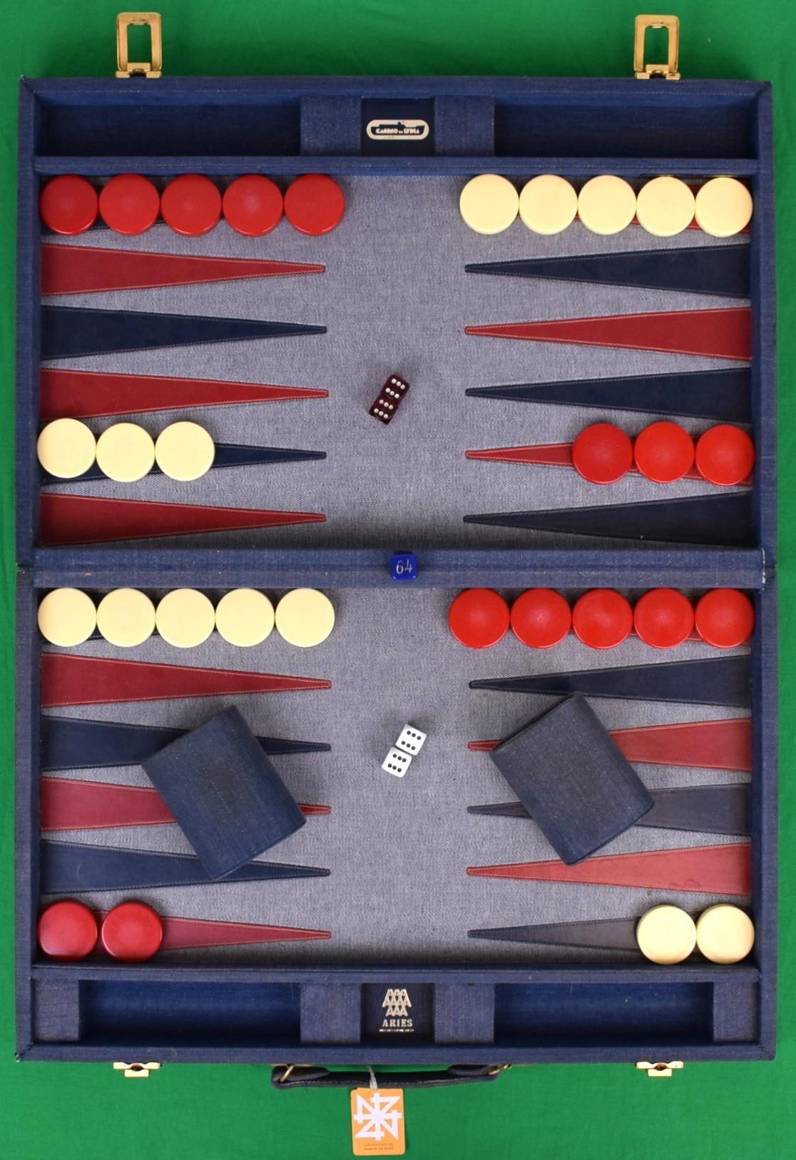 « Le Baron de Rede's Denim Aries Backgammon Attache Case » 