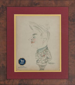 "Montaigne" Pen & ink c1930s Sketch
