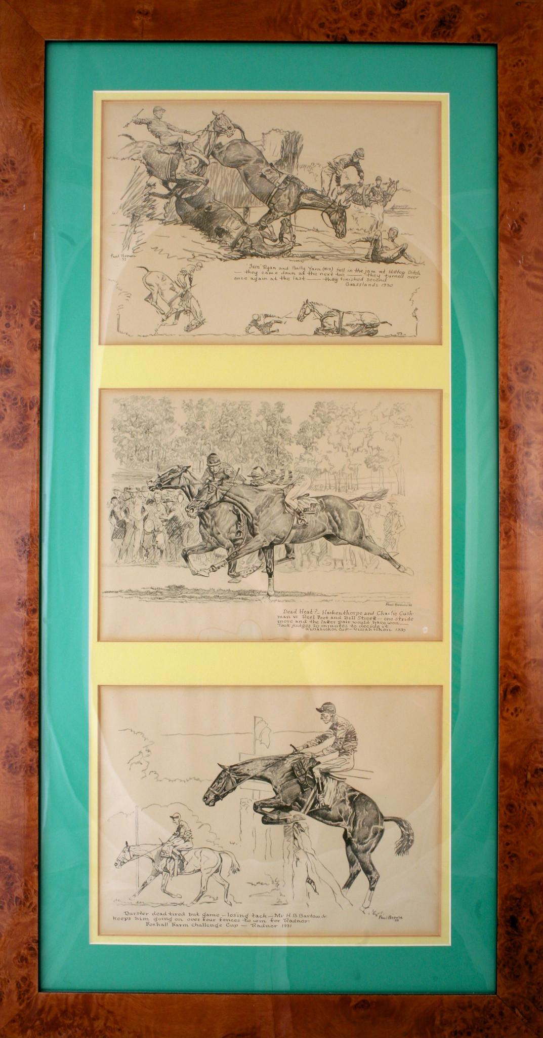 Grasslands 1930/ Wissahickon Cup 1930/ & Radnor 1931 Triptych by Paul Desmond Br - Art by Paul Desmond Brown