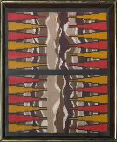 "Hand-Needlepoint Backgammon Board"