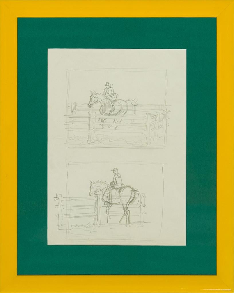Two Pencil Sketches, Two Show Jumpers

Art Sz: 10"H x 7"W

Frame Sz: 15"H x 12'W