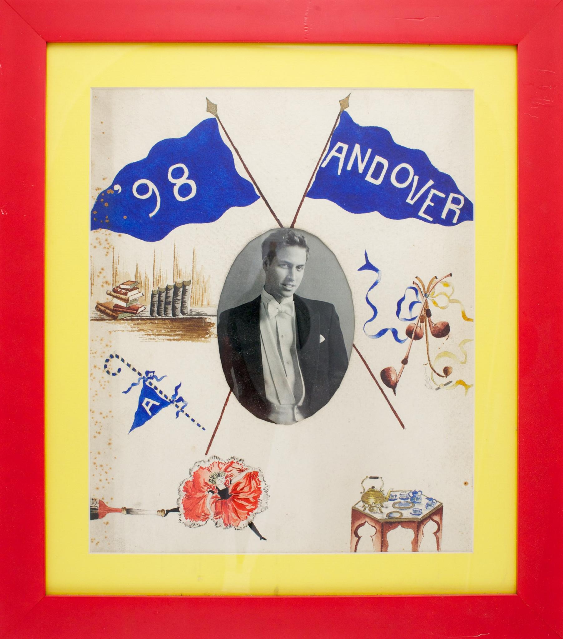 "Andover Prep" c1898 Watercolor Banners - Art by Unknown