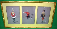 "Three Guardsmen" Gouache Triptych By Herbert Benham