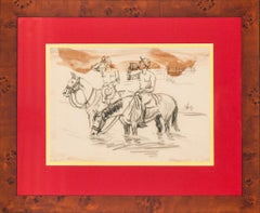 "Two Cavalry Officers" Pencil Drawing by Paul Brown