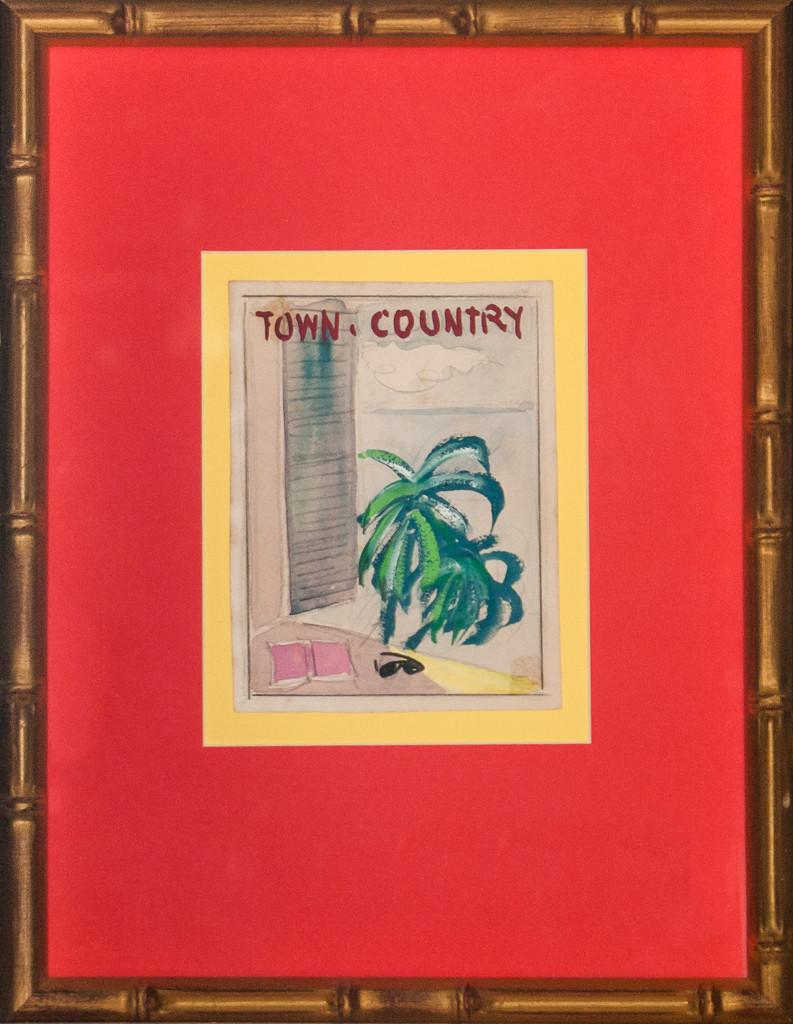 Original illustration commissioned for Town & Country Magazine c1950 by noted Peruvian artist, Reynaldo Luza (1893-1978)

Art Sz: 6"H x 5"W

Frame Sz: 14"H x 11"W

w/ gilt bamboo frame

Reynaldo Luza (1893-1978), pre-eminent fashion artist, was born