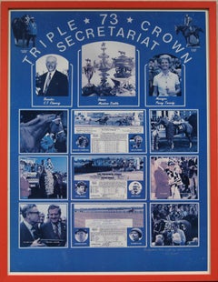 Vintage "Triple Crown Secretariat" Signed Poster