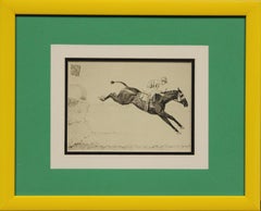 Steeplechase Drypoint by Paul Desmond Brown
