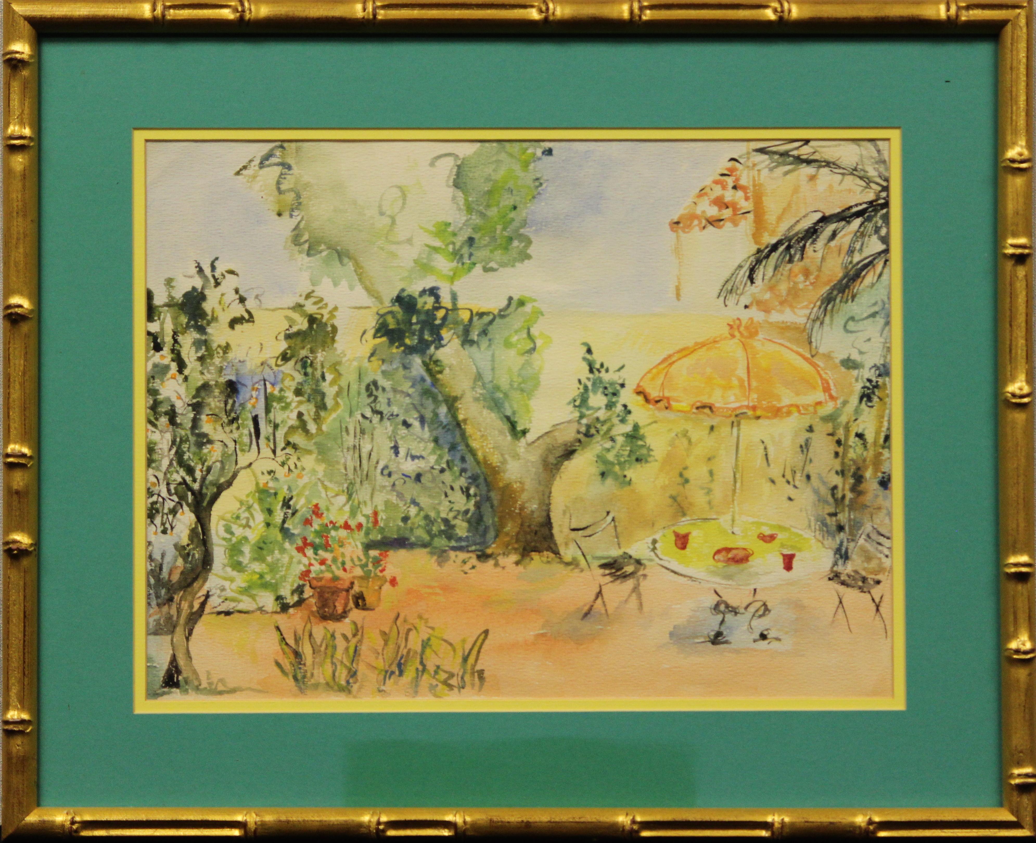 "Garden Patio" - Art by Rhoda Coogan Cary