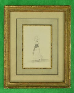 Antique Paul Sandby, R.A. Study of a Fashionable Lady