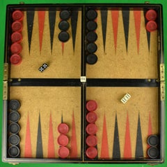 Abercrombie & Fitch Backgammon Chinoiserie-Tisch, hergestellt in England