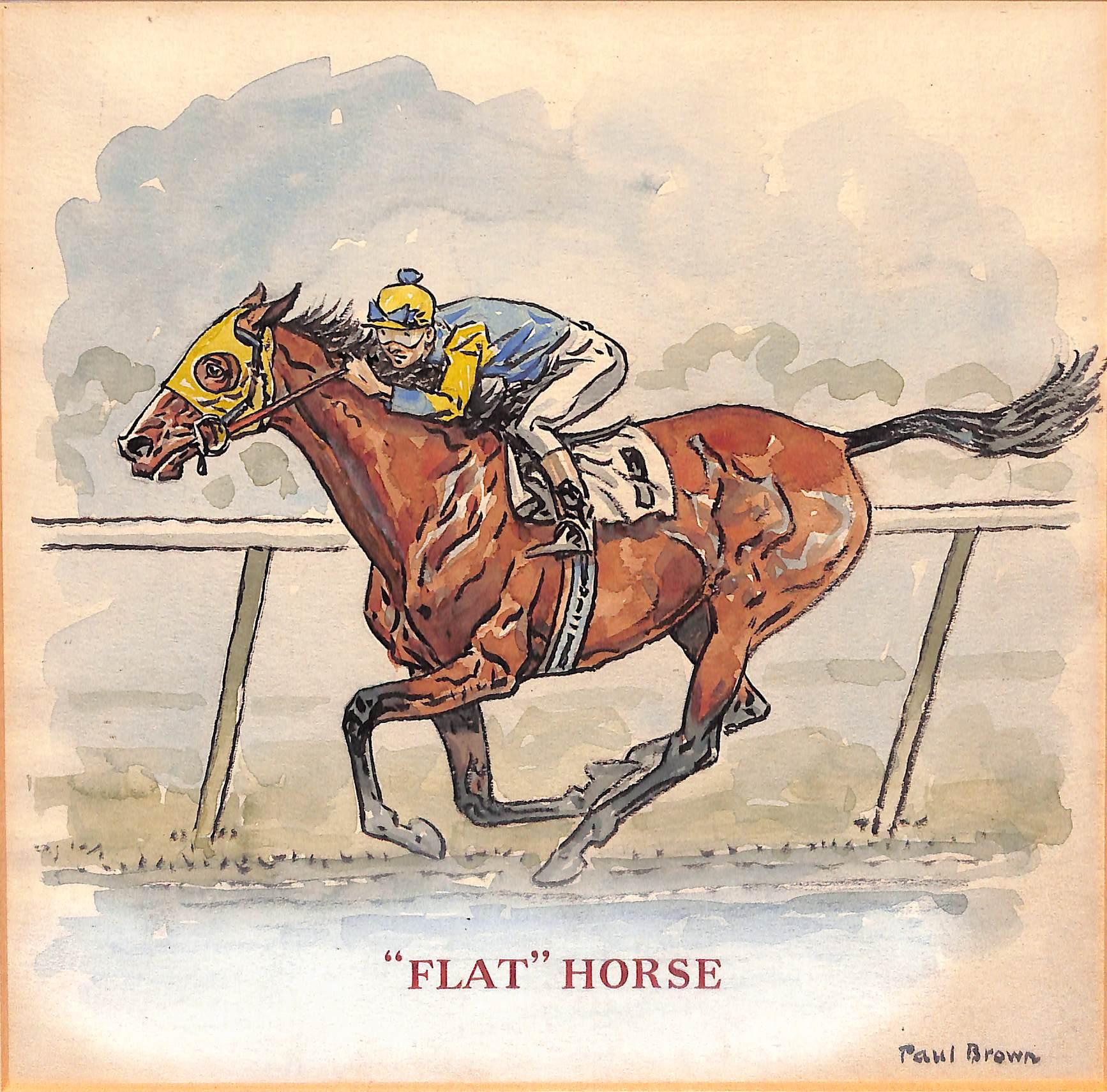 Paul Desmond Brown (Amerikaner; 1893- 1958)
"Flaches" Pferd, Anfang 20. Jahrhundert
Aquarellgemälde auf Papier
Signiert unten rechts
Präsentiert unter Glas in einem Holzrahmen mit Passepartout

Kunst Sz: 8 1/4 "H x 8 1/4 "W

Rahmengröße: 15 "H x 14