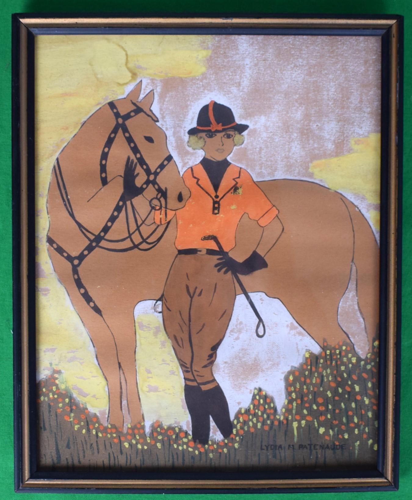 Equestrian Lady & Horse - Art by Lydia M. Patenaude