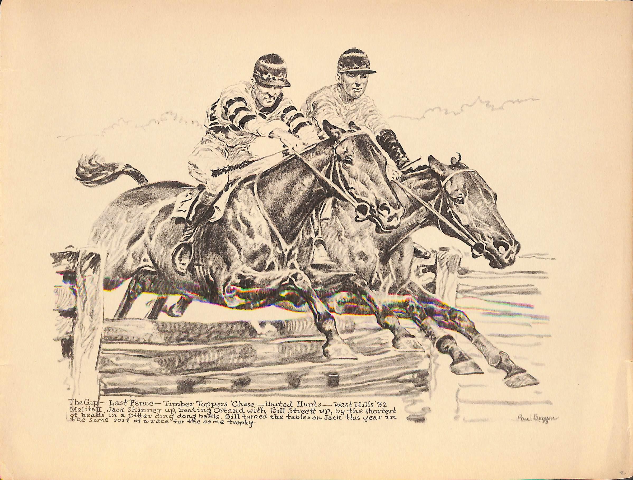 The Gap - Last Fence - Timber Toppers Chase - Art by Paul Desmond Brown