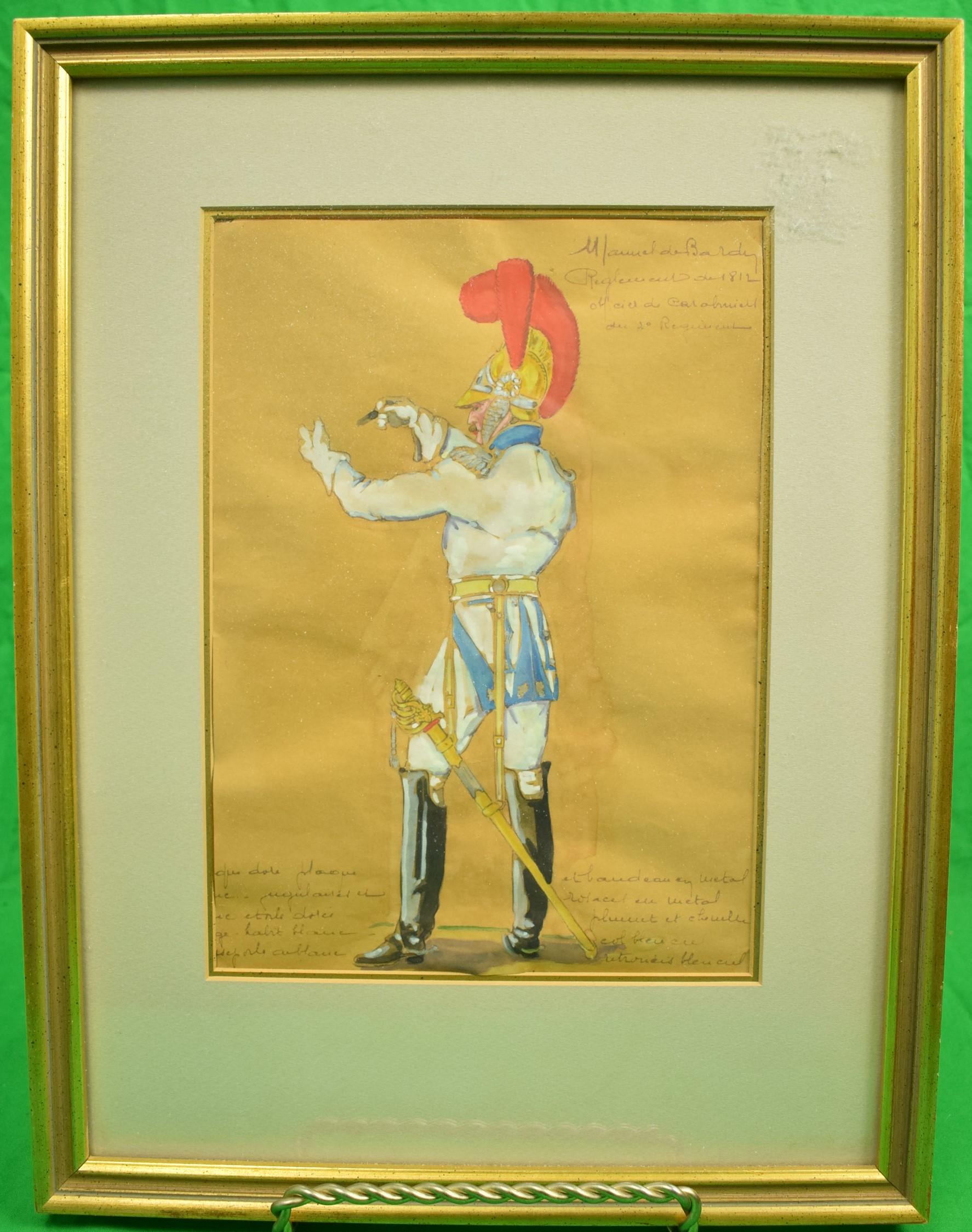 Manual de Bardin Reglement de 1812 Officier du Carobinelle du 2d Regiment - Art by Unknown