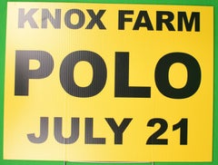 Knox Farm Polo Juli 21 Gelbes/ Marineblaues Schild