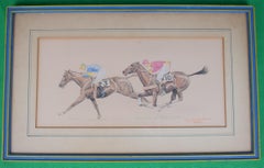 Vintage Finish West Hills Plate Winner-Alligator 1928 Pastel Drawing by Paul Brown