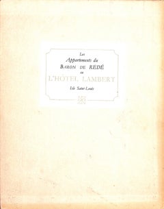 "Les Appartements du Baron de Redé en l'Hôtel Lambert, Isle Saint-Louis" 1954