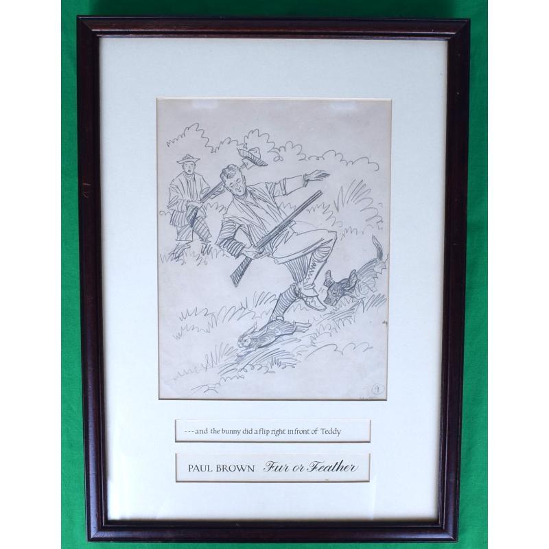 Paul Brown Original Pencil Drawing For The 1946 Scribner's Book "Fur Or Feather" - Art by Paul Desmond Brown
