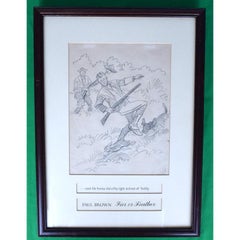Paul Brown Original Pencil Drawing For The 1946 Scribner's Book "Fur Or Feather"