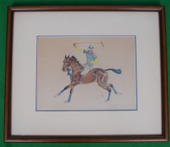"Jugador de polo Paul Brown" Acuarela de 1939