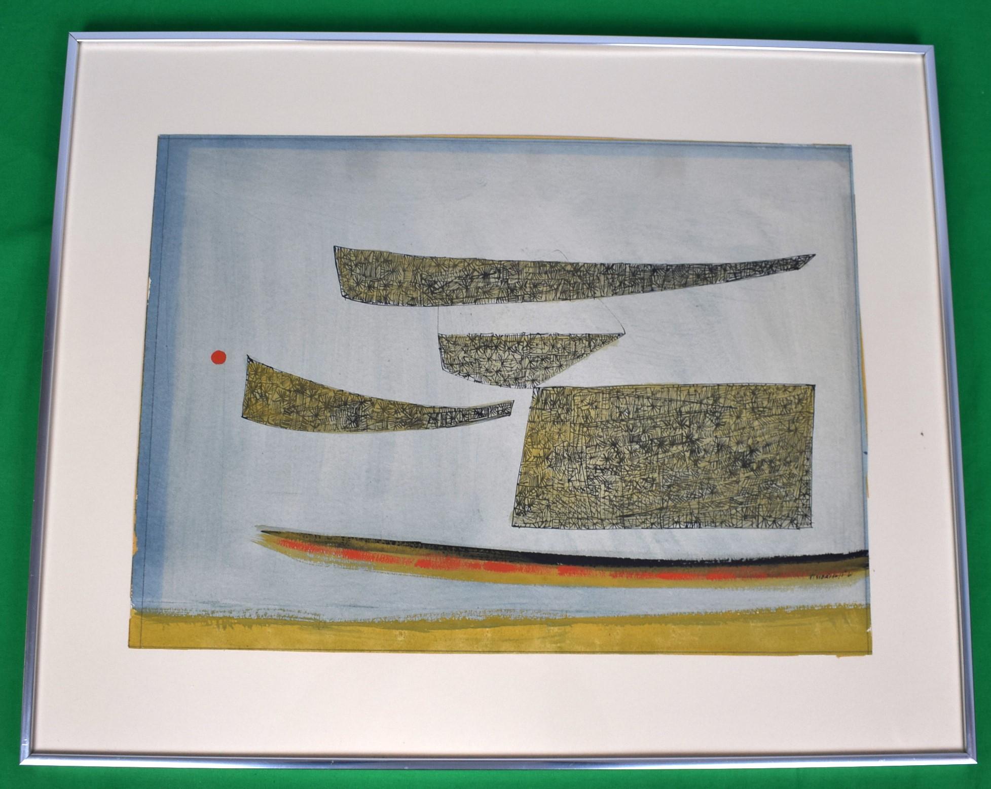 Art Sz: 16 1/2"H x 22 1/2"W

Frame Sz: 23 1/4"H x 28 3/4"W

Martha Visser't Hooft (née Hamlin) (1906-1994) was an American painter and teacher. She was known for her modernist paintings, as well as contributions to artists societies in Buffalo, New