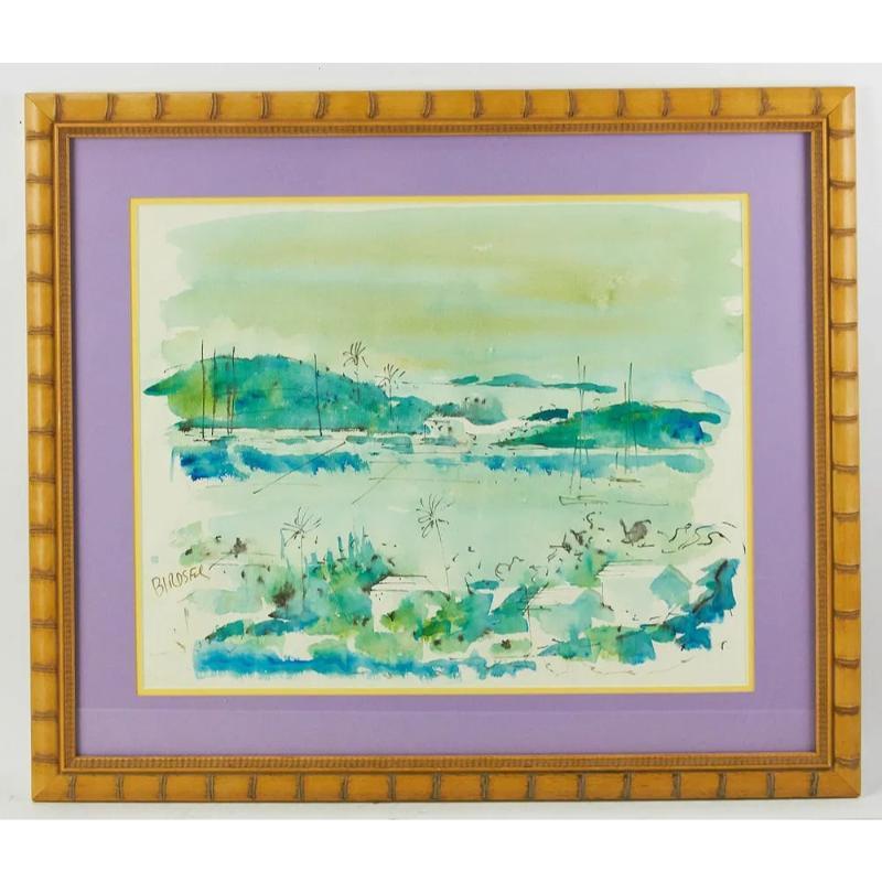 Alfred Birdsey Bermuda Harbour Aquarell Provenienz: Die Sammlung Susie Hilfiger